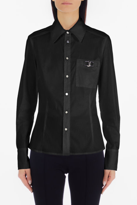 LIU·JO camisa color negro con aplicación en el  bolsillo - 1