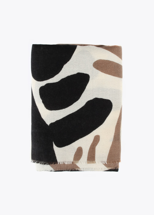 LOLA CASADEMUNT foulard estampado cebra bicolor - 4