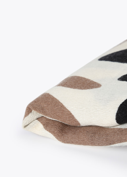 LOLA CASADEMUNT foulard estampado cebra bicolor - 5