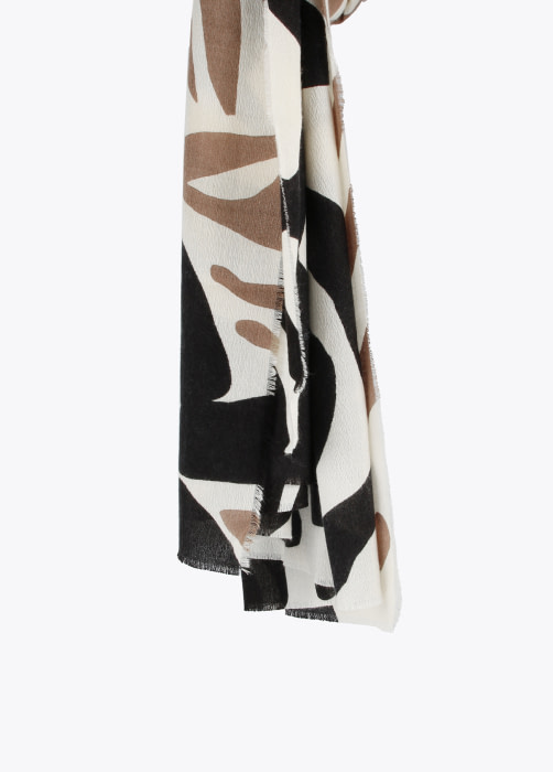 LOLA CASADEMUNT foulard estampado cebra bicolor - 6