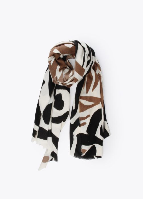 LOLA CASADEMUNT foulard estampado cebra bicolor - 7