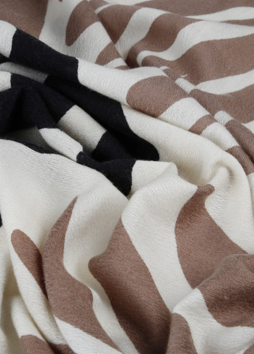 LOLA CASADEMUNT foulard estampado cebra bicolor - 9