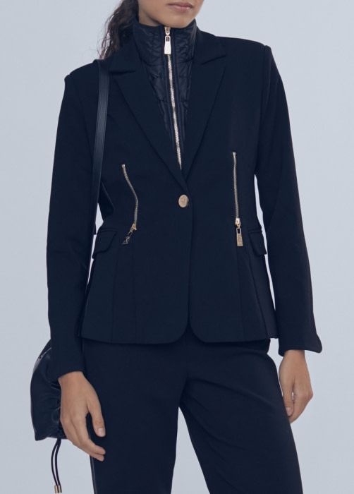 LOLA CASADEMUNT blazer con chaleco color negro - 2