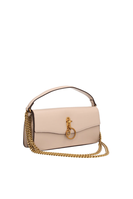 LIU·JO bolso con hebilla redonda con asa en cadena oro color taupe - 3