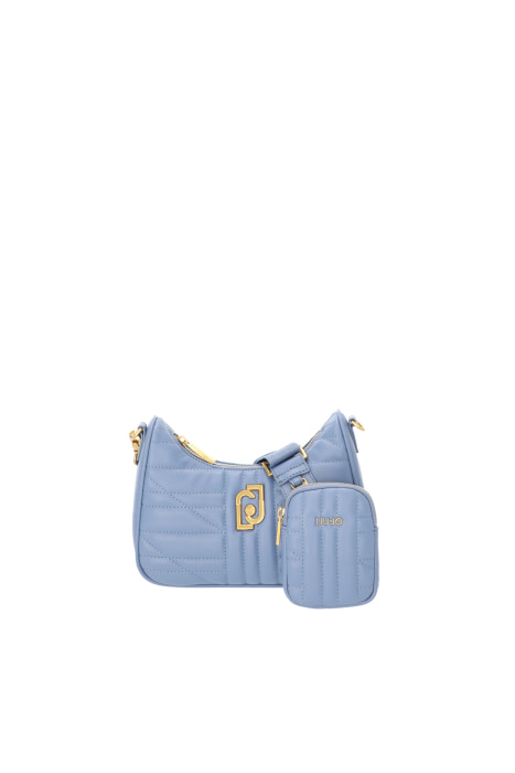 LIU·JO bolso con pespunte y bolsillo pequeño color azul lavanda - 1