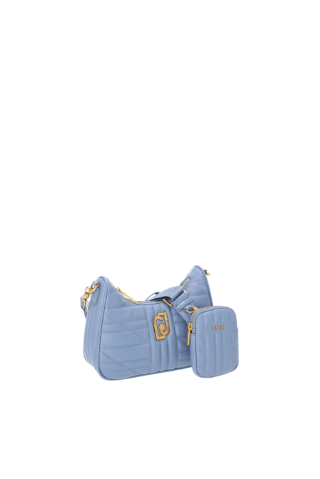 LIU·JO bolso con pespunte y bolsillo pequeño color azul lavanda - 3