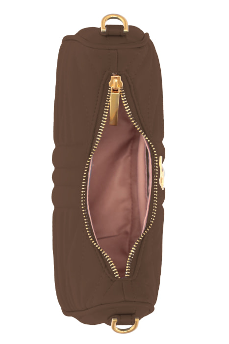 LIU·JO bolso con pespunte y bolsillo pequeño color marrón oscuro - 4