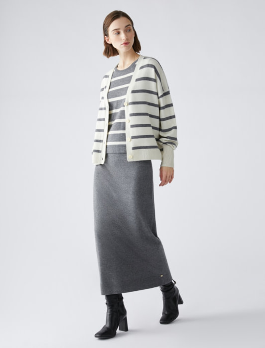 PENNYBLACK falda en punto color gris - 1