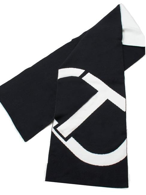 TWINSET bufanda con logo bicolor blanco y negro