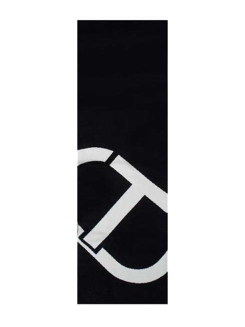 TWINSET bufanda con logo bicolor blanco y negro - 2