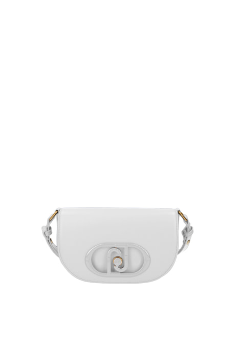 LIU·JO bolso color blanco con solapa y logo