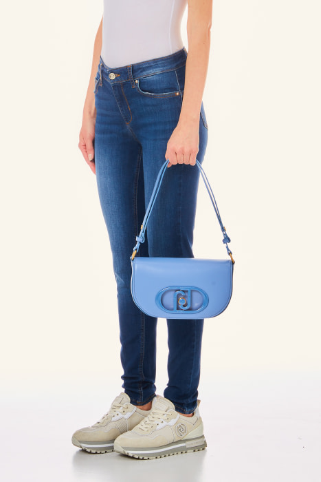 LIU·JO bolso color azul con solapa y logo - 5