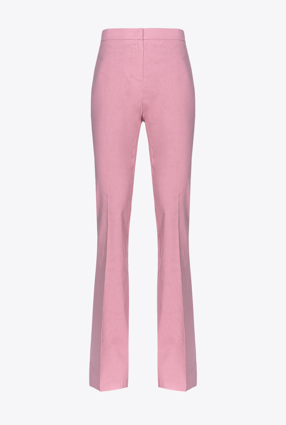PINKO pantalón lino strecht rosa