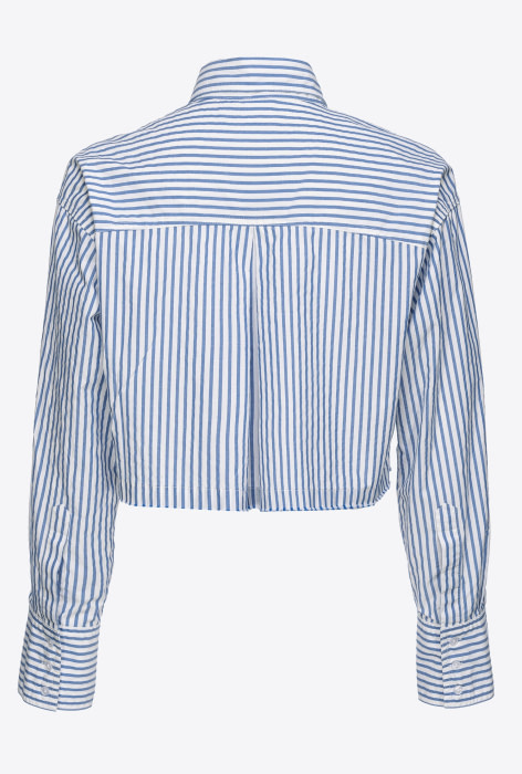 PINKO camisa corta con rayas marino y blanco - 2