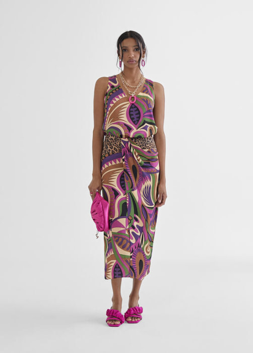 LOLA CASADEMUNT BY MAITE falda con estampado multicolor