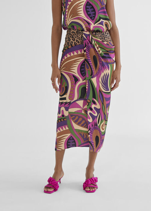 LOLA CASADEMUNT BY MAITE falda con estampado multicolor - 3