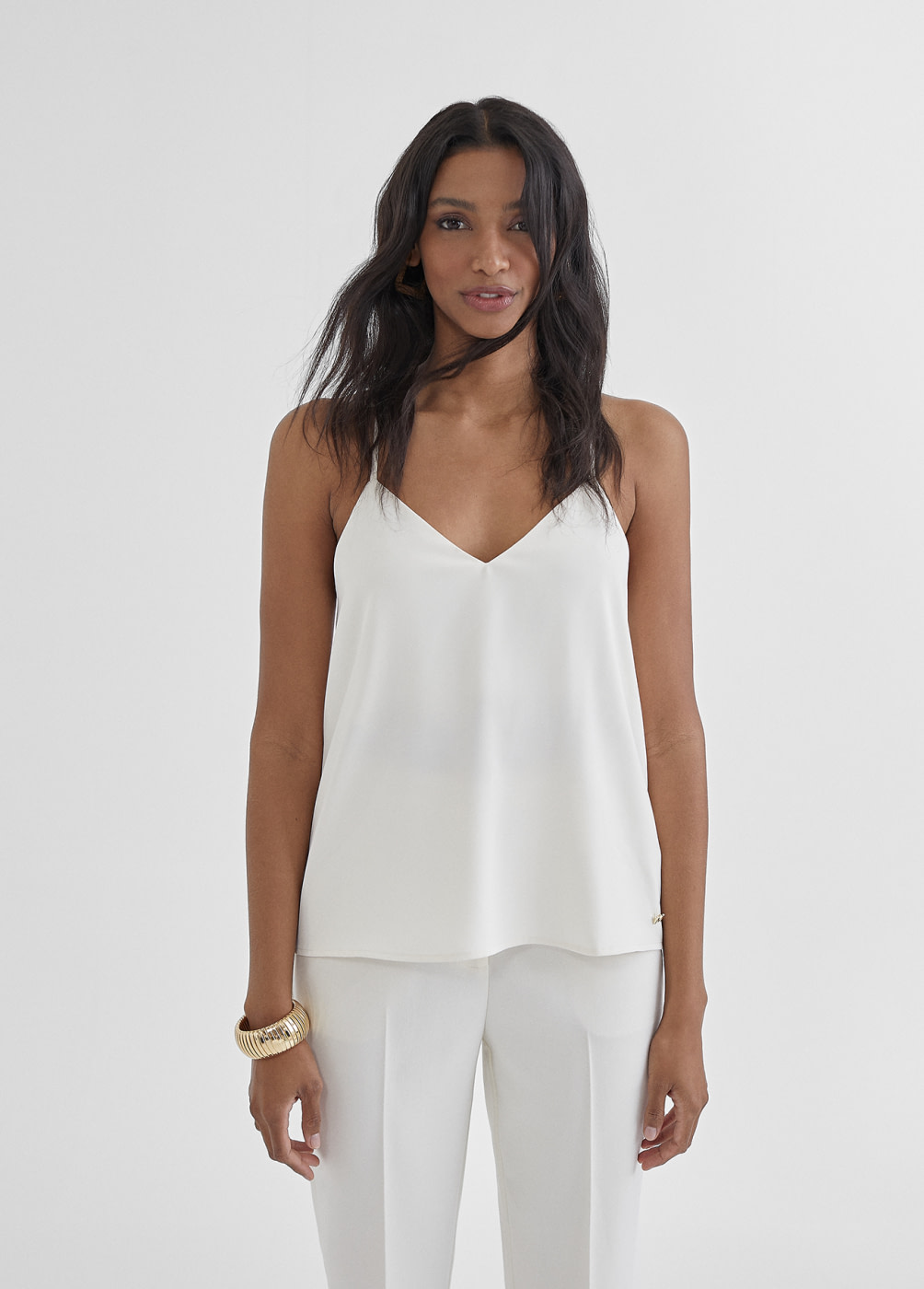 LOLA CASADEMUNT BY MAITE top tirantes color crudo