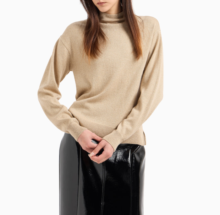 ARMANI EXCHANGE jersey cuello perkins color oro - 2