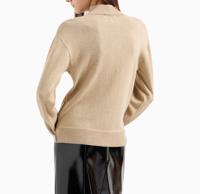 ARMANI EXCHANGE jersey cuello perkins color oro - 4