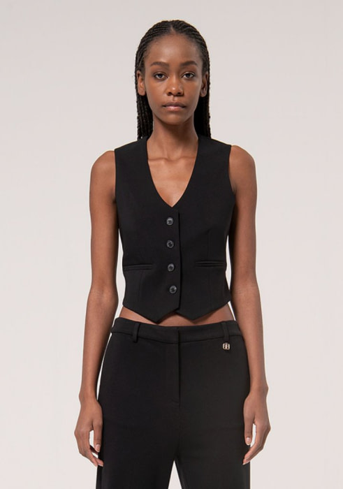 FRACOMINA chaleco negro - 1