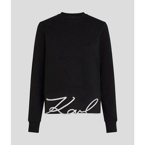 KARL LAGERFELD sudadera con logo inferior negro - 1
