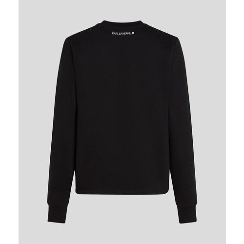 KARL LAGERFELD sudadera con logo inferior negro - 3