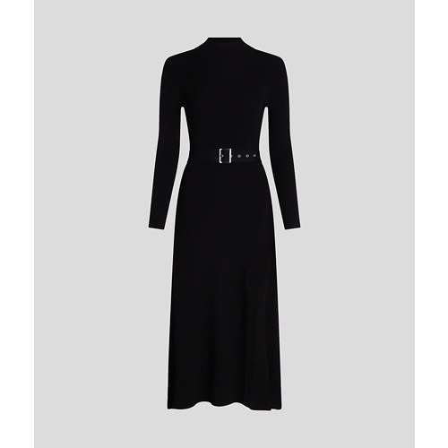 KARL LAGERFELD vestido largo en punto negro