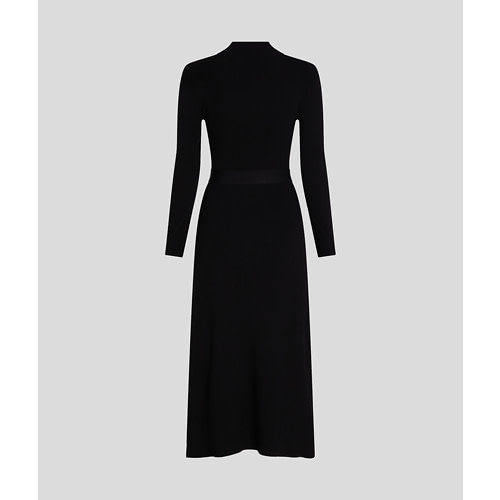 KARL LAGERFELD vestido largo en punto negro - 2