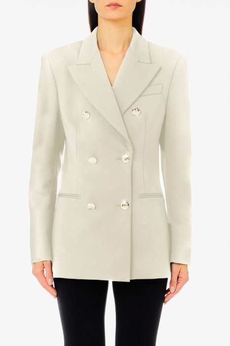 LIU·JO blazer cruzado en punto milano color  mantequilla - 1