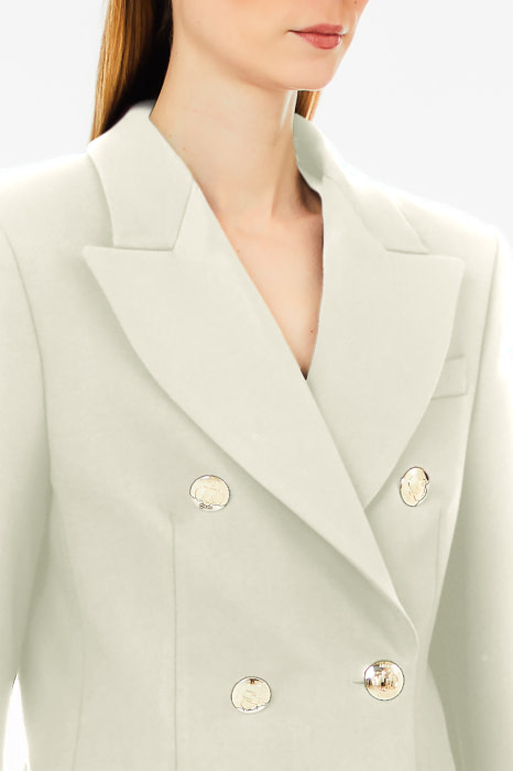 LIU·JO blazer cruzado en punto milano color  mantequilla - 2