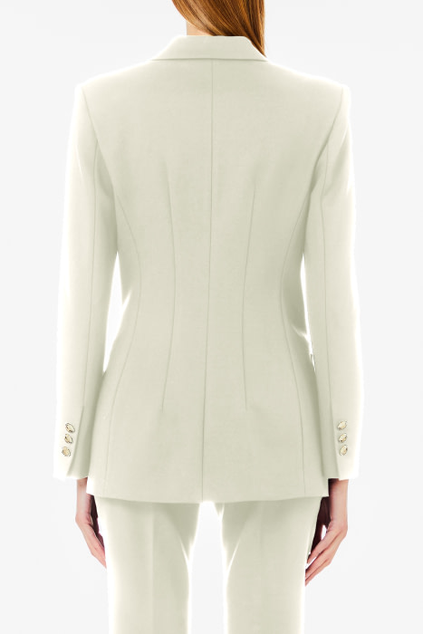 LIU·JO blazer cruzado en punto milano color  mantequilla - 3