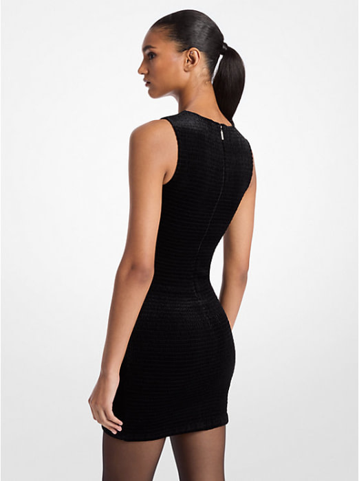 MICHAEL KORS vestido  sin mangas negro en terciopelo riveteado - 2