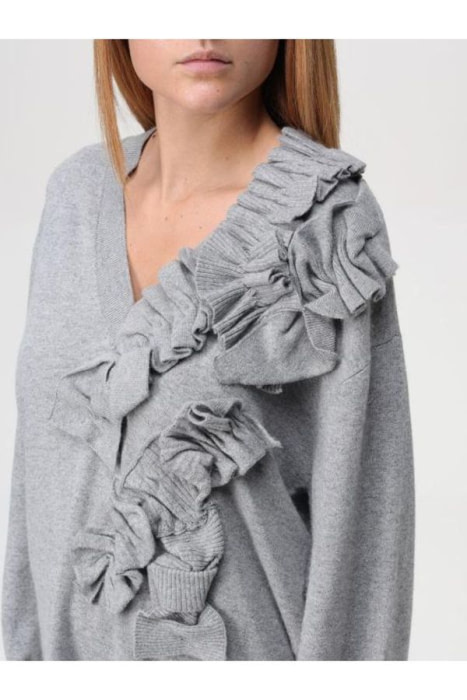 TWINSET jersey color gris con aplicaciones en el escote - 2