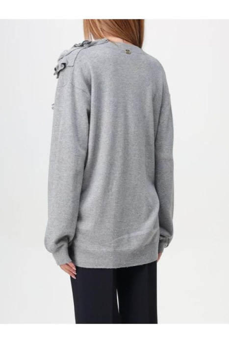 TWINSET jersey color gris con aplicaciones en el escote - 3