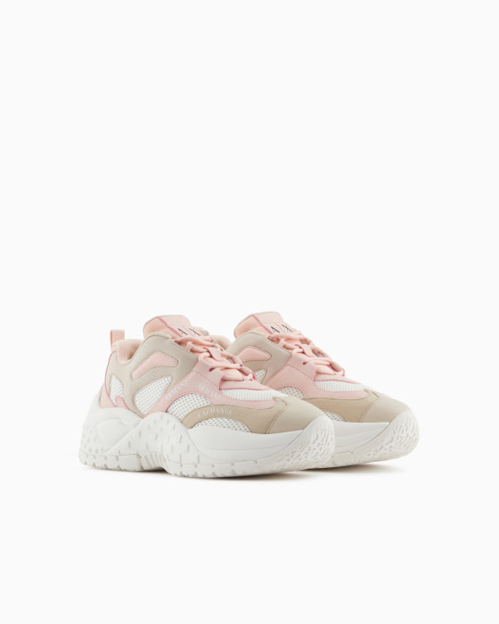 ARMANI EXCHANGE sneaker rosa y beige - 2
