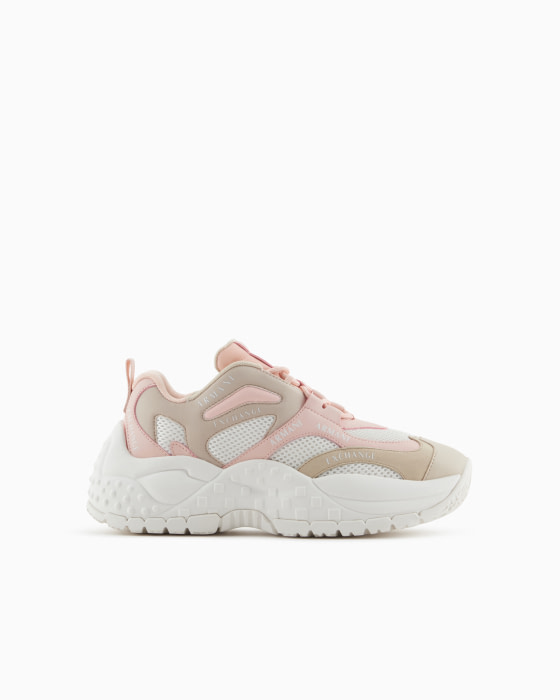 ARMANI EXCHANGE sneaker rosa y beige - 5