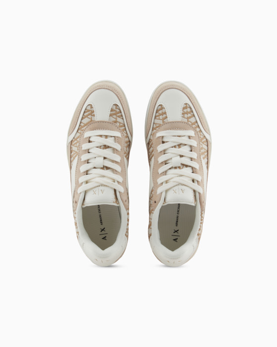 ARMANI EXCHANGE sneaker crudo y camel con logo - 7