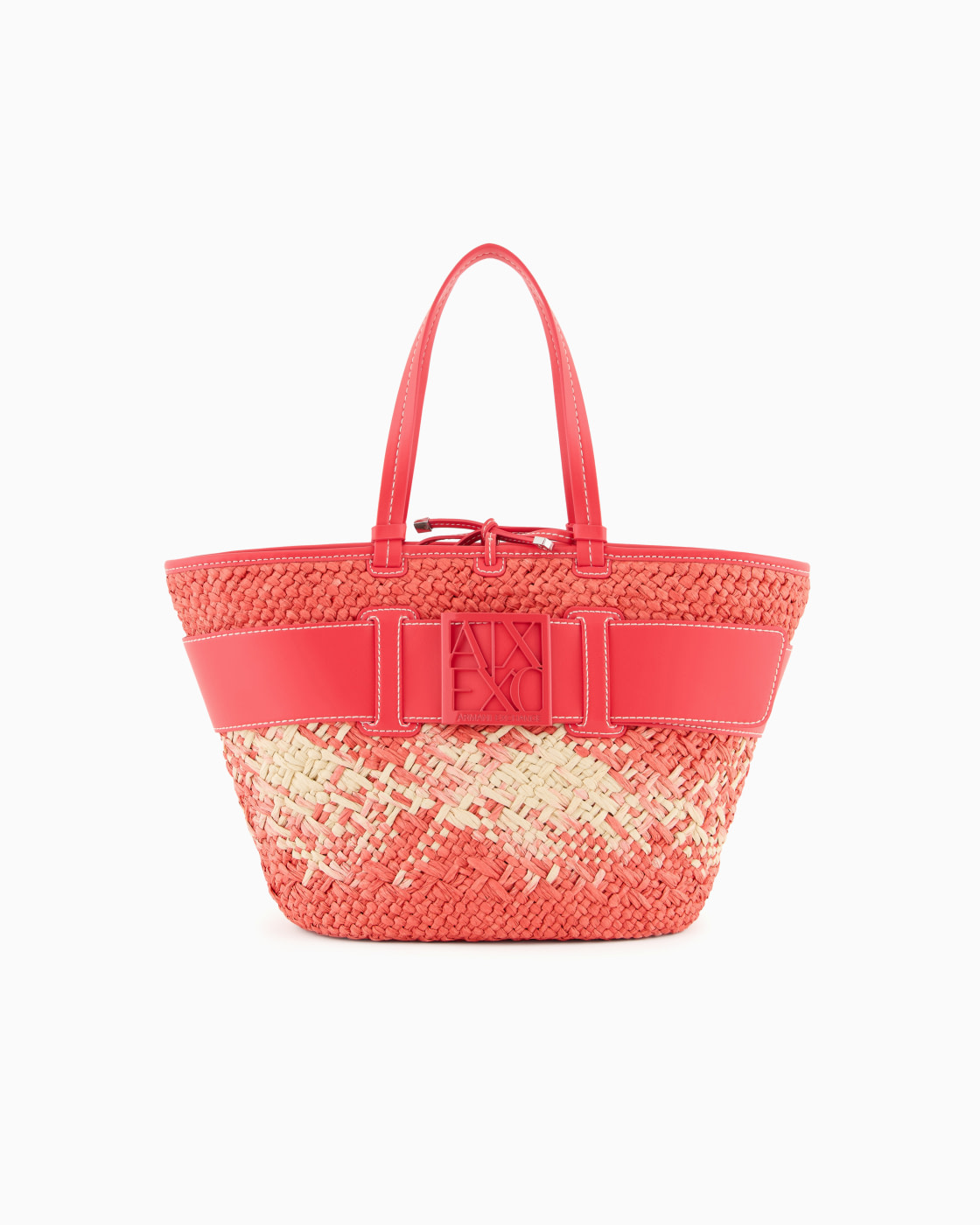 ARMANI EXCHANGE capazo combinado con piel  color coral
