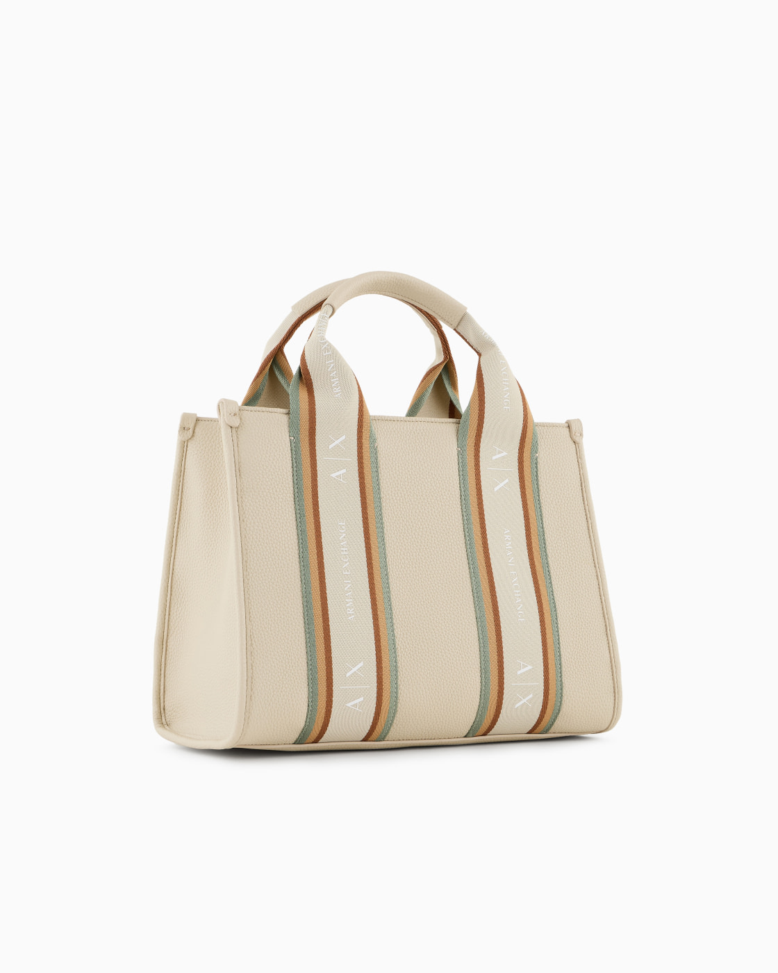 ARMANI EXCHANGE bolso crudo con franjas y logo