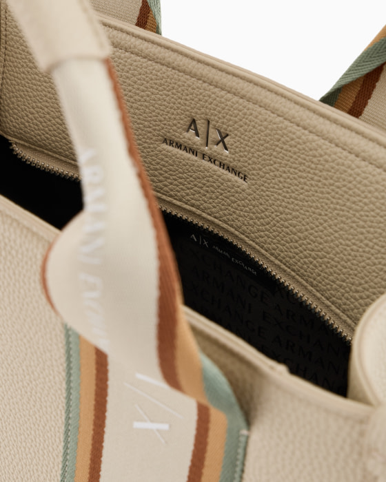 ARMANI EXCHANGE bolso crudo con franjas y logo - 3