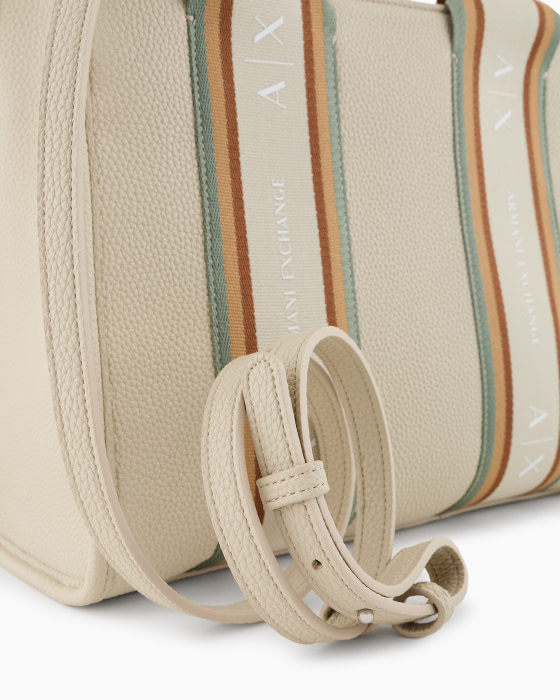 ARMANI EXCHANGE bolso crudo con franjas y logo - 4