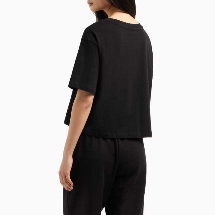 ARMANI EXCHANGE camiseta m/c color negro con logo y piedras - 4