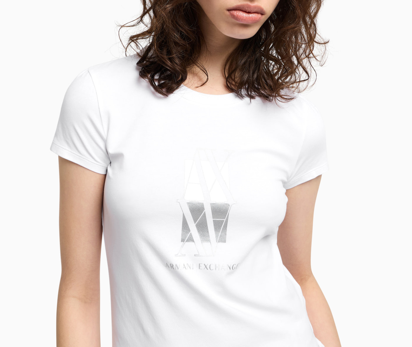 ARMANI EXCHANGE camiseta m/c blanca con logo