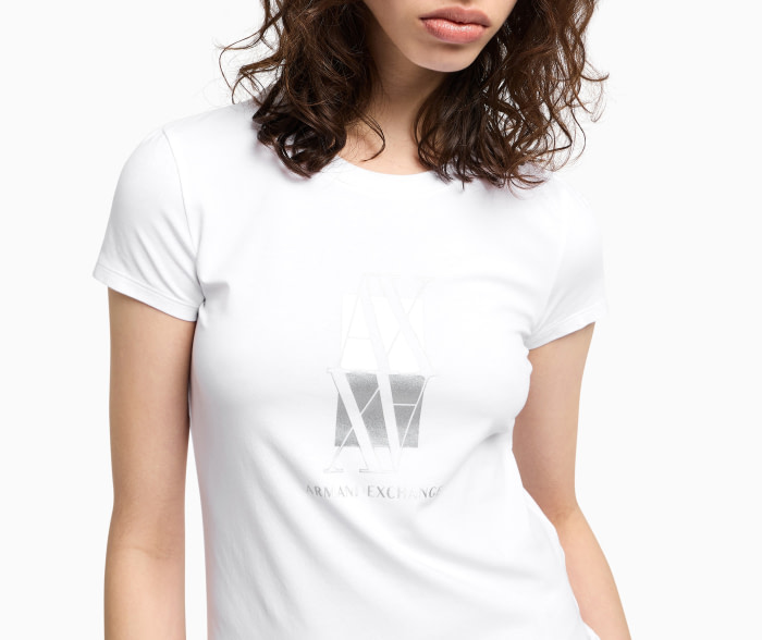 ARMANI EXCHANGE camiseta m/c blanca con logo