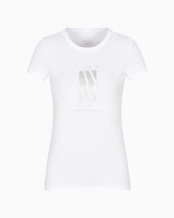 ARMANI EXCHANGE camiseta m/c blanca con logo - 4