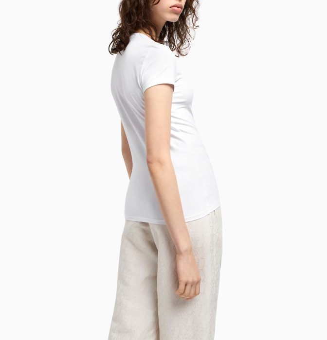 ARMANI EXCHANGE camiseta m/c blanca con logo - 5