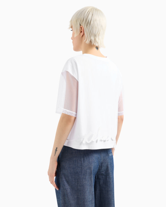 ARMANI EXCHANGE camiseta con logo los bajos  color blanco - 3
