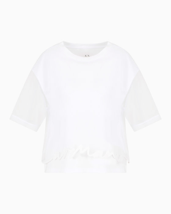 ARMANI EXCHANGE camiseta con logo los bajos  color blanco - 4