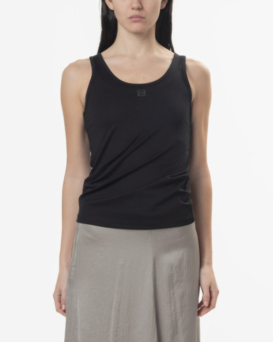 ARMANI EXCHANGE top color negro con logo - 1