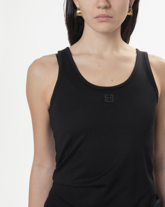 ARMANI EXCHANGE top color negro con logo - 2